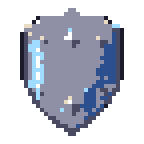 Pixel art sub badge, silver shield
