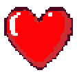 Pixel art emote, heart