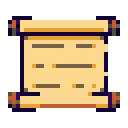 Pixel art scroll icon