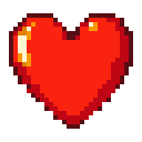Pixel art heart icon