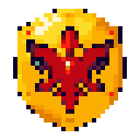 Pixel art shield icon